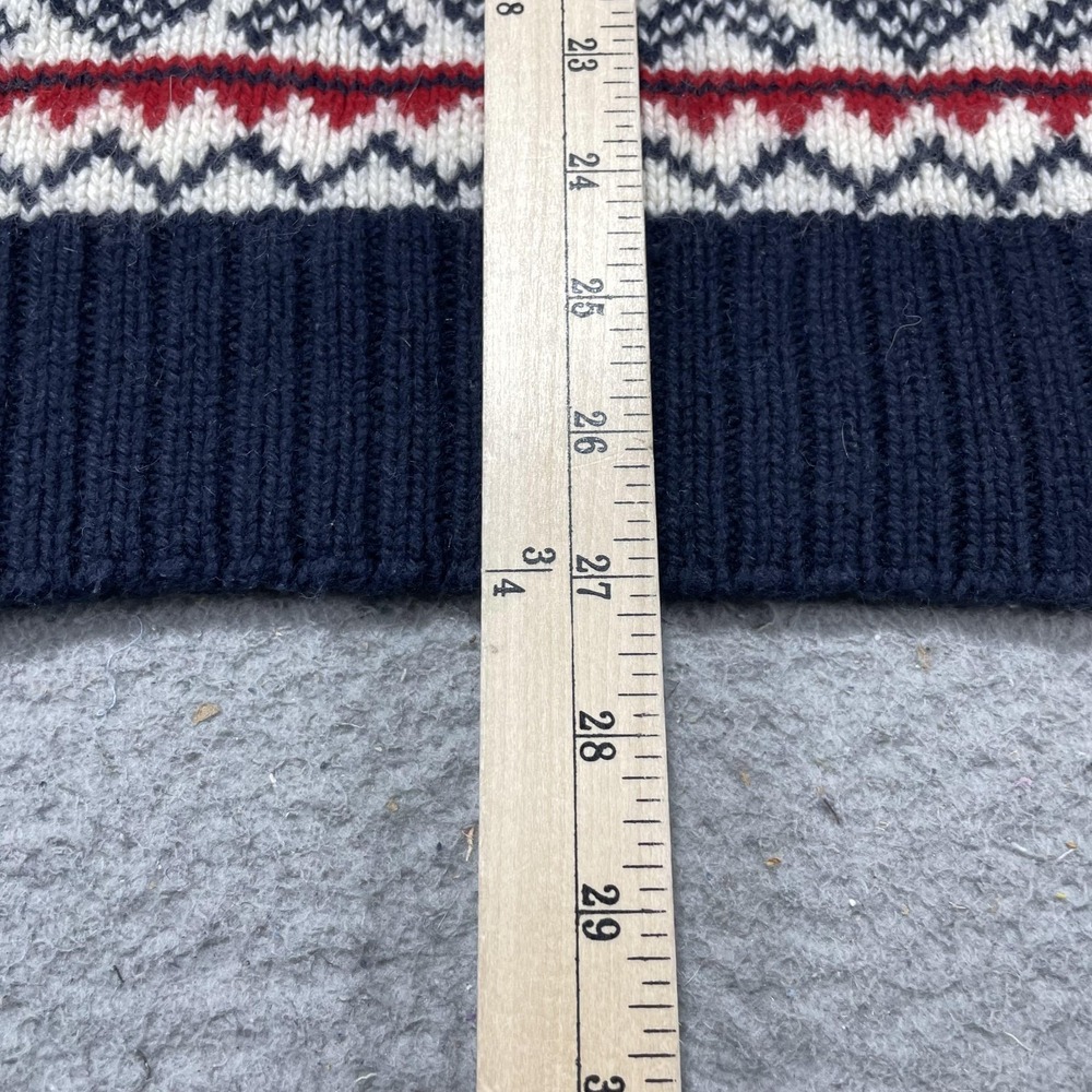 Polo Ralph Lauren Sweater Mens Medium White Moose Fair Isle Crewneck Pullover - Picture 14 of 16
